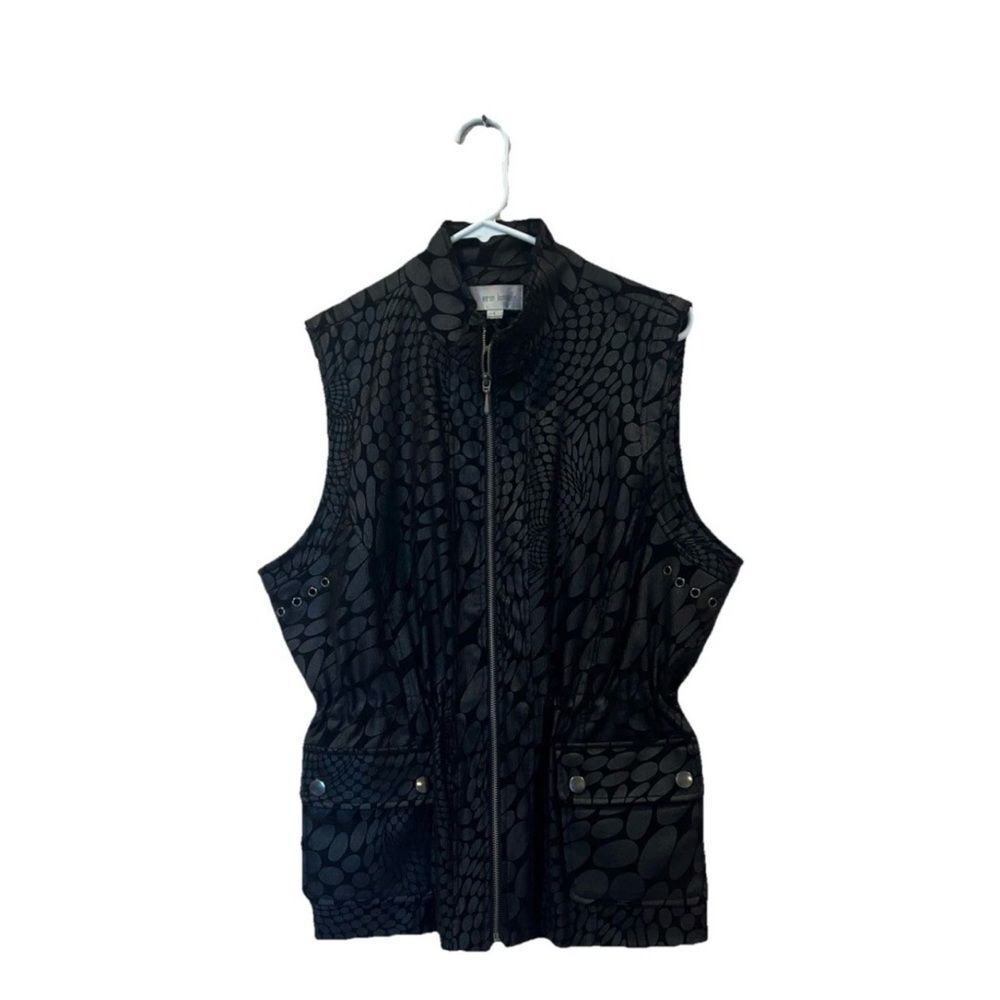 Erin London Black Patterned Vest